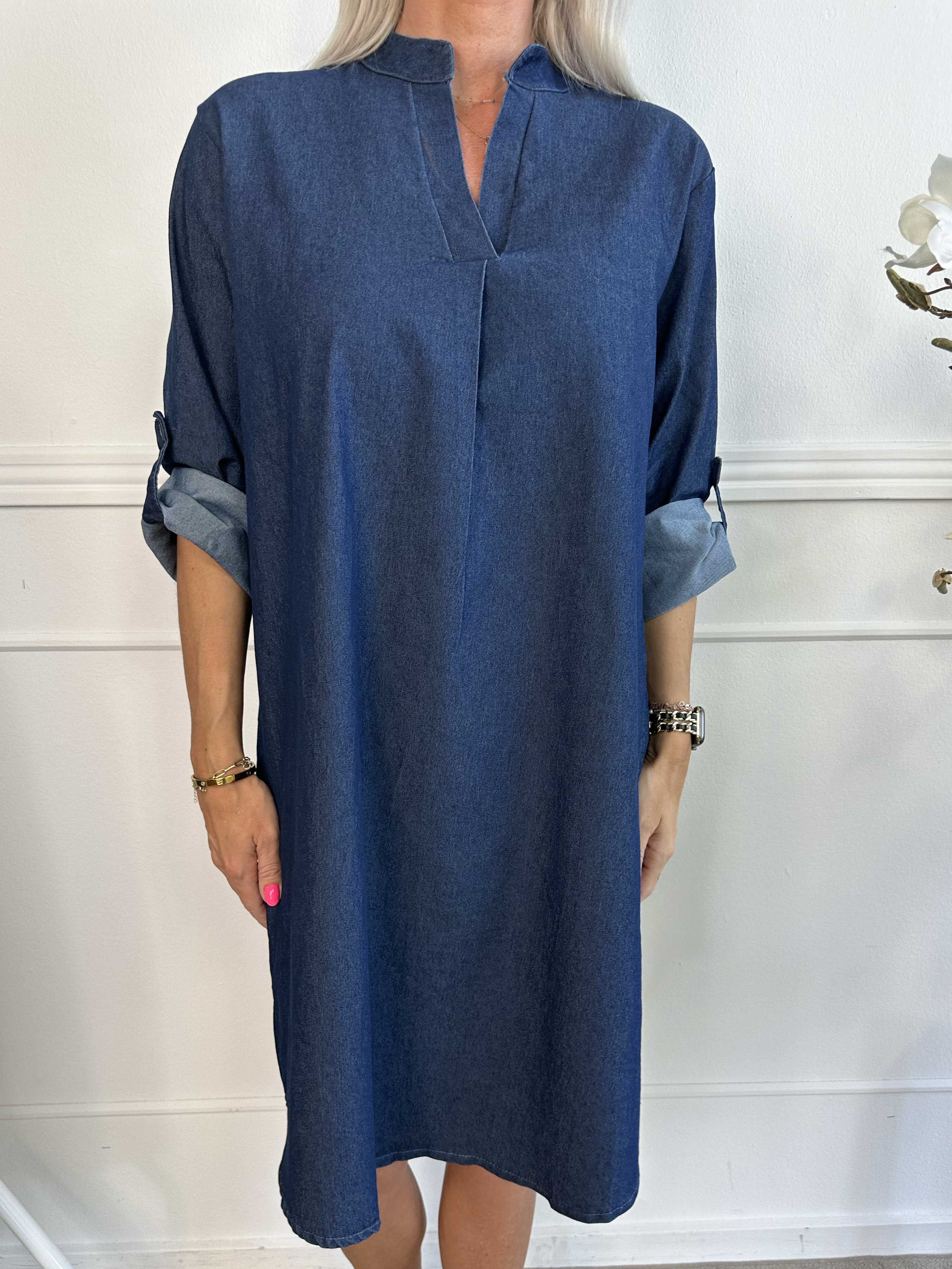 Vanesa Denim Dress - Let kjole i bomuldsstof